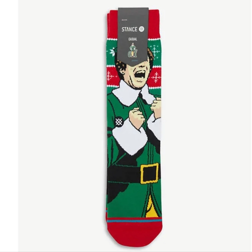 NWT Men's Elf Cold Outside Crew Socks - Picture 3 of 8